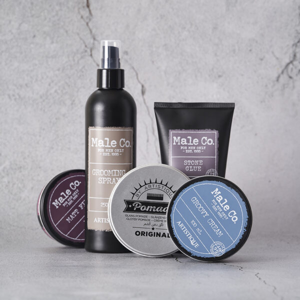 artistique male co producten grooming spray stone glue by linn heren wax voor barber look