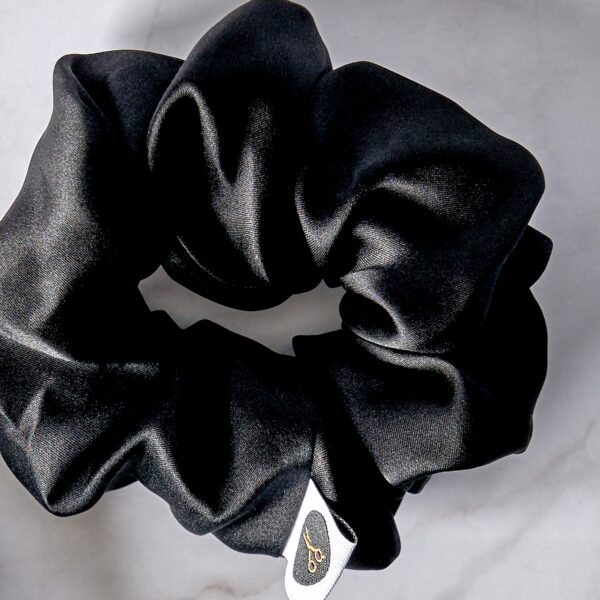 Moerbei Zijden Scrunchie 5cm zwart By Linn