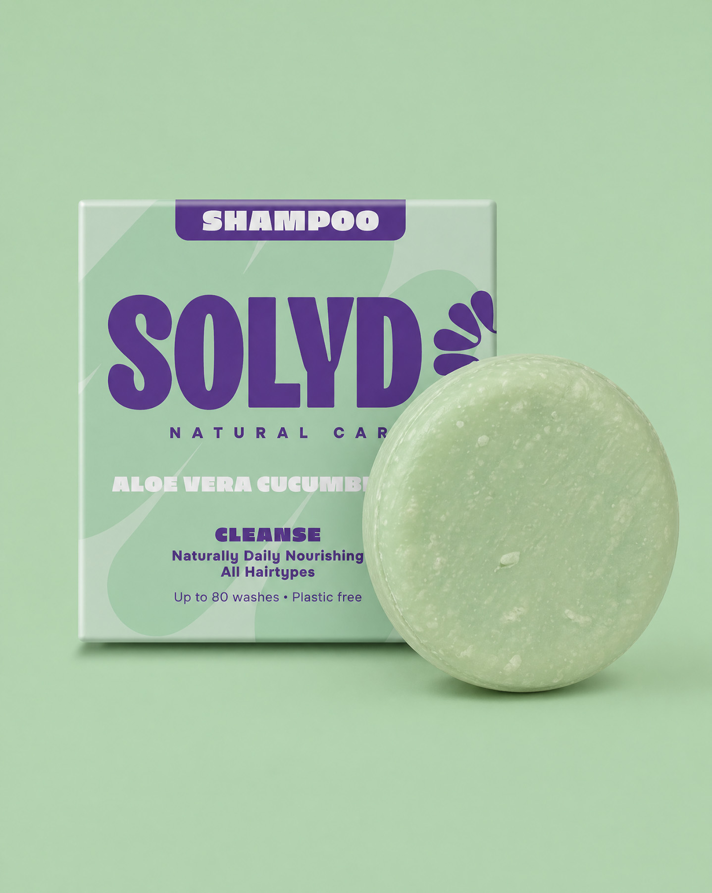 Solyd (ShampooBars) Shampoo Bar Aloë Vera - Komkommer (Alle haartypes)