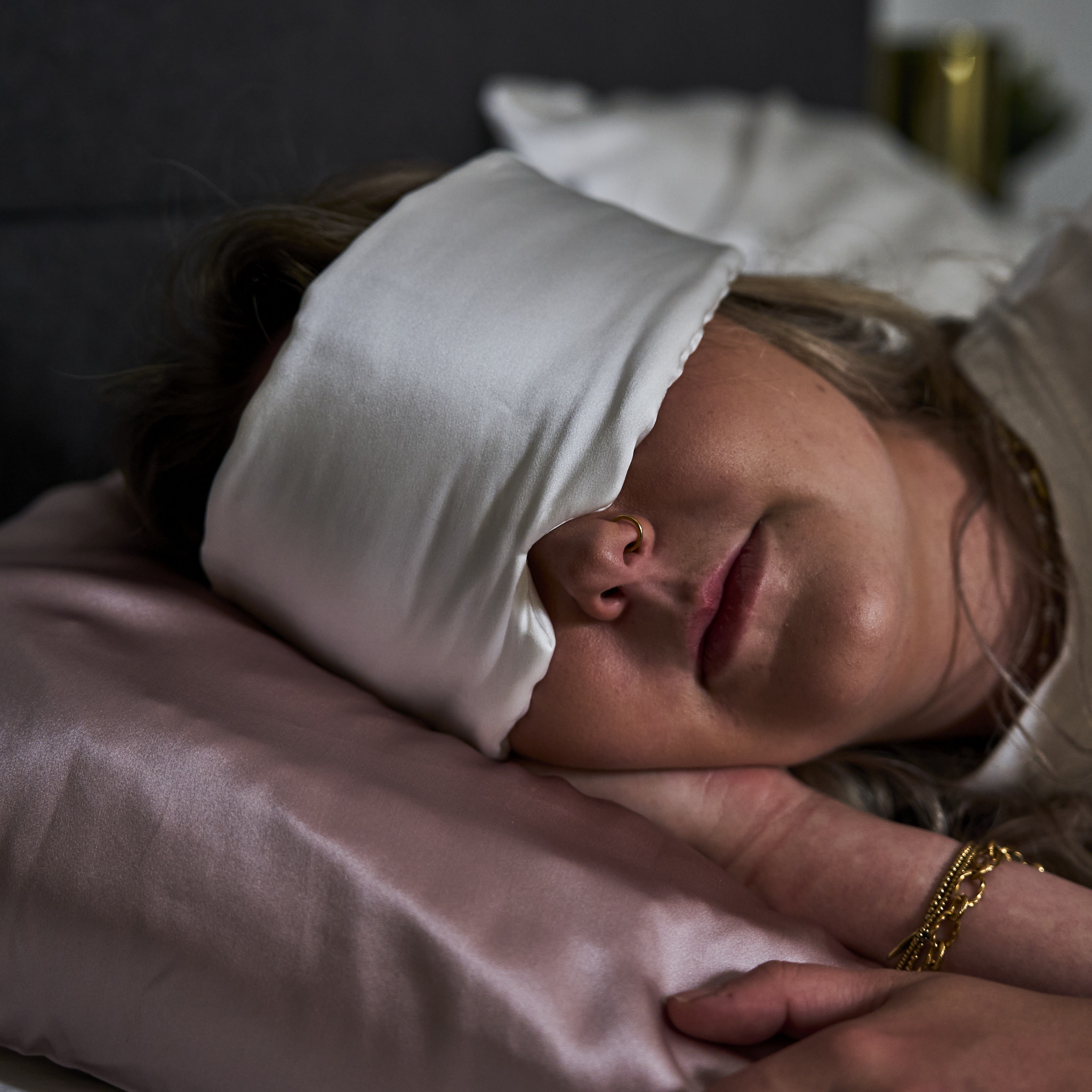 By Linn Slaapmasker 100% moerbei zijden - Wit - Afbeelding 3