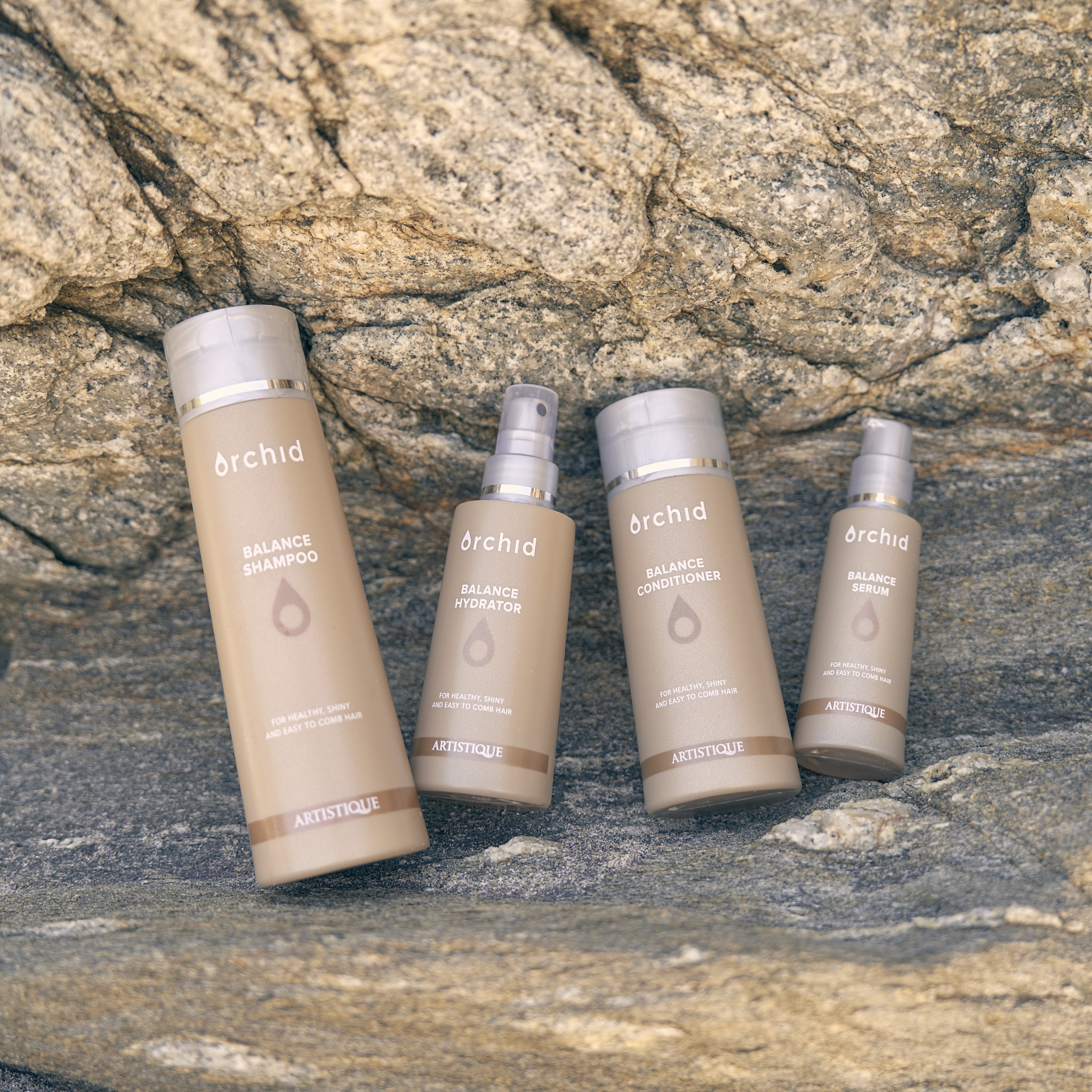 artistique orchid balance droog haar hydratatie by linn shampoo conditioner leave in serum